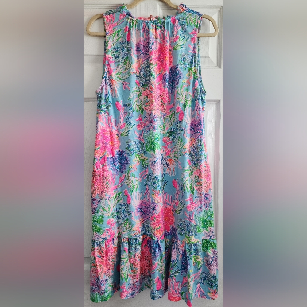 Lilly Pulitzer Malone Dress • Celestial Blue Cay To My Heart • - Picture 3 of 6